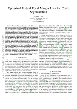Optimized Hybrid Focal Margin Loss for Crack Segmentation