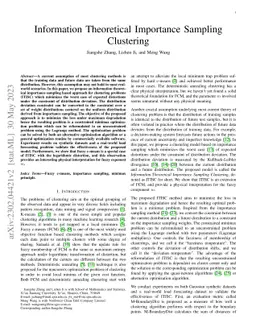 Information Theoretical Importance Sampling Clustering