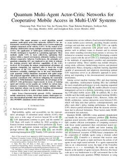 Quantum Multi-Agent Actor-Critic Networks for Cooperative Mobile Access
  in Multi-UAV Systems