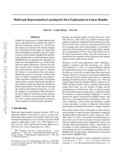 Multi-task Representation Learning for Pure Exploration in Linear
  Bandits