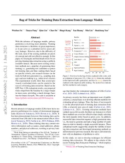 Bag of Tricks for Training Data Extraction from Language Models