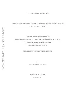 Nonlinear Random Matrices and Applications to the Sum of Squares
  Hierarchy