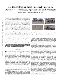 3D reconstruction from spherical images: A review of techniques,
  applications, and prospects