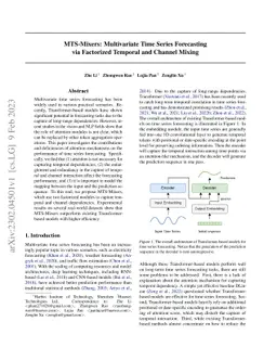 MTS-Mixers: Multivariate Time Series Forecasting via Factorized Temporal
  and Channel Mixing