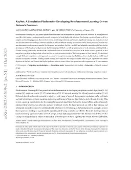 RayNet: A Simulation Platform for Developing Reinforcement
  Learning-Driven Network Protocols