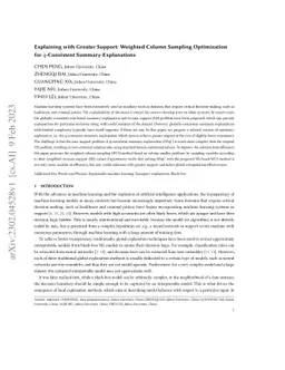 Explaining with Greater Support: Weighted Column Sampling Optimization
  for q-Consistent Summary-Explanations