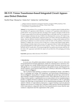 IH-ViT: Vision Transformer-based Integrated Circuit Appear-ance Defect
  Detection