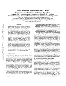 Weakly Supervised Anomaly Detection: A Survey