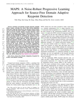 MAPS: A Noise-Robust Progressive Learning Approach for Source-Free
  Domain Adaptive Keypoint Detection