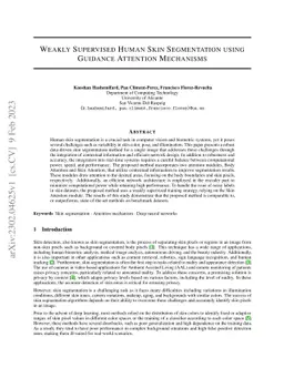 Weakly Supervised Human Skin Segmentation using Guidance Attention
  Mechanisms