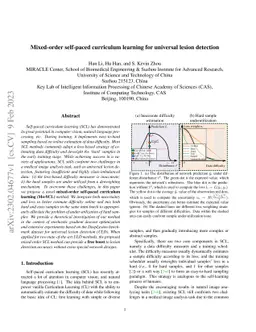 Mixed-order self-paced curriculum learning for universal lesion
  detection