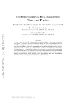 Constrained Empirical Risk Minimization: Theory and Practice