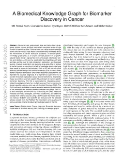 A Biomedical Knowledge Graph for Biomarker Discovery in Cancer