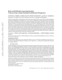 Machine Learning Systems: A Survey from a Data-Oriented Perspective