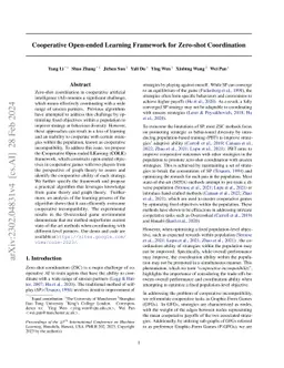 Cooperative Open-ended Learning Framework for Zero-shot Coordination