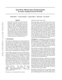 SparseProp: Efficient Sparse Backpropagation for Faster Training of
  Neural Networks