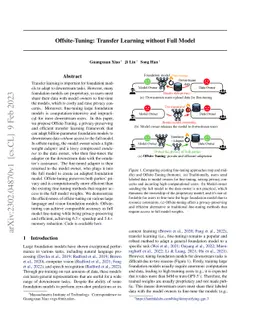 Offsite-Tuning: Transfer Learning without Full Model