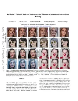 In-N-Out: Faithful 3D GAN Inversion with Volumetric Decomposition for
  Face Editing