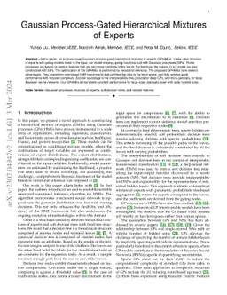 Gaussian Process-Gated Hierarchical Mixtures of Experts