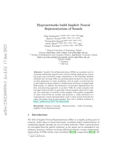 Hypernetworks build Implicit Neural Representations of Sounds