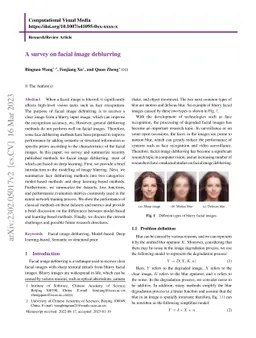 A survey on facial image deblurring