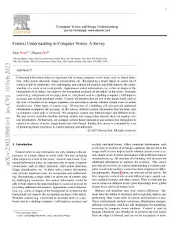 Context Understanding in Computer Vision: A Survey