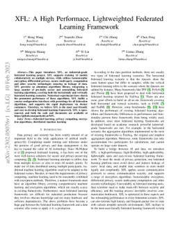 XFL: A High Performace, Lightweighted Federated Learning Framework