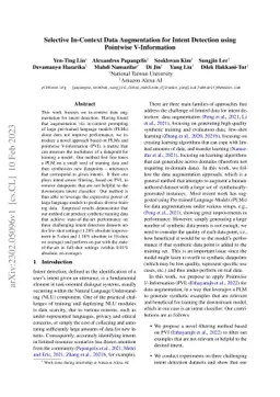 Selective In-Context Data Augmentation for Intent Detection using
  Pointwise V-Information