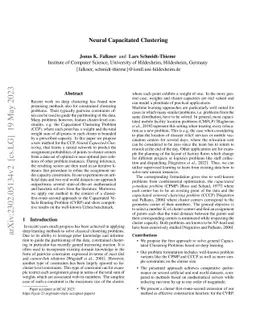 Neural Capacitated Clustering