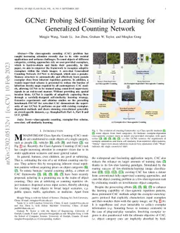 GCNet: Probing Self-Similarity Learning for Generalized Counting Network
