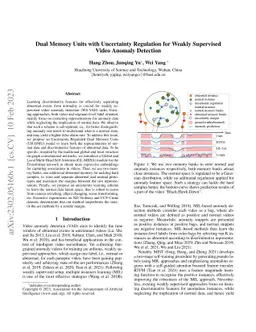 Dual Memory Units with Uncertainty Regulation for Weakly Supervised
  Video Anomaly Detection