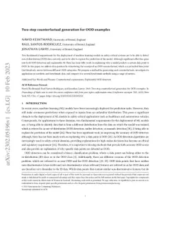 Two-step counterfactual generation for OOD examples