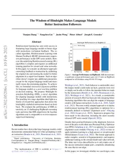 The Wisdom of Hindsight Makes Language Models Better Instruction
  Followers