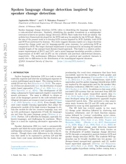 Spoken language change detection inspired by speaker change detection