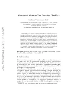 Conceptual Views on Tree Ensemble Classifiers