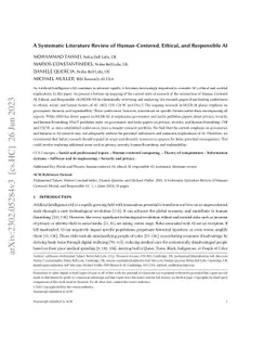 A Systematic Literature Review of Human-Centered, Ethical, and
  Responsible AI