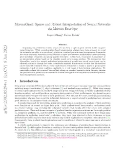MoreauGrad: Sparse and Robust Interpretation of Neural Networks via
  Moreau Envelope