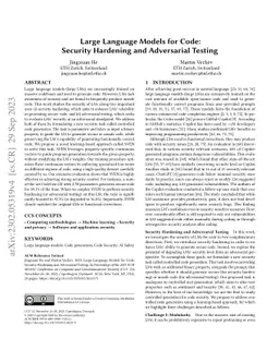 Large Language Models for Code: Security Hardening and Adversarial
  Testing