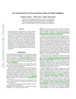 On Achieving Privacy-Preserving State-of-the-Art Edge Intelligence