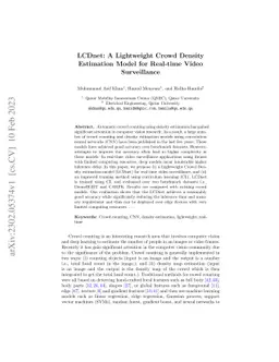 LCDnet: A Lightweight Crowd Density Estimation Model for Real-time Video
  Surveillance