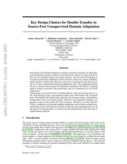 Key Design Choices for Double-Transfer in Source-Free Unsupervised
  Domain Adaptation