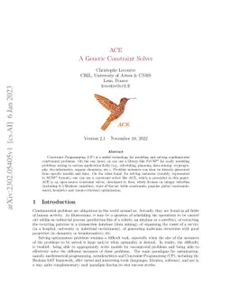 ACE, a generic constraint solver