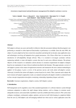 Awareness requirement and performance management for adaptive systems: a
  survey
