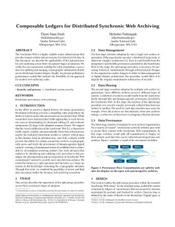 Composable Ledgers for Distributed Synchronic Web Archiving