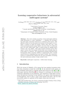 Learning cooperative behaviours in adversarial multi-agent systems