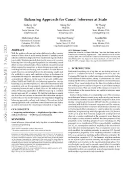 Balancing Approach for Causal Inference at Scale