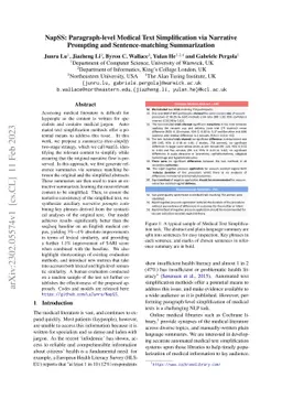 NapSS: Paragraph-level Medical Text Simplification via Narrative
  Prompting and Sentence-matching Summarization