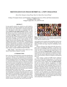 Sketch Less Face Image Retrieval: A New Challenge