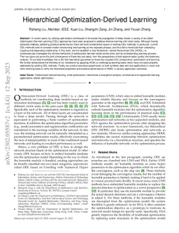 Hierarchical Optimization-Derived Learning