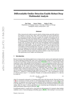 Differentiable Outlier Detection Enable Robust Deep Multimodal Analysis